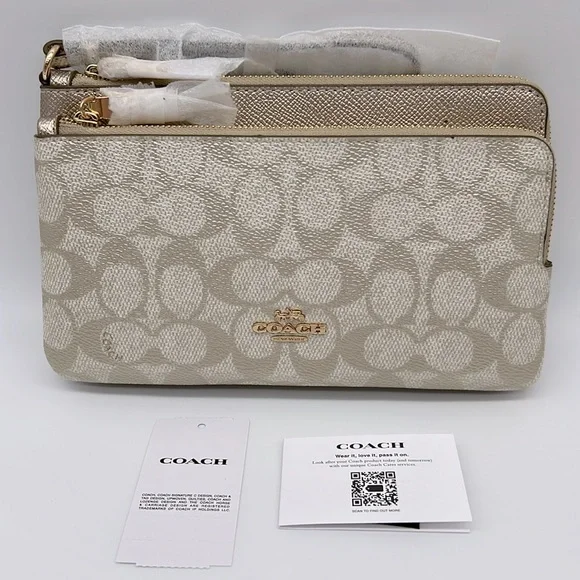 Coach Bags Coach Double Zip Wallet In Signature Canvas